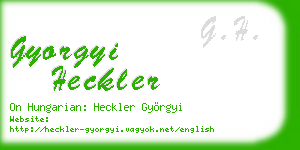 gyorgyi heckler business card
